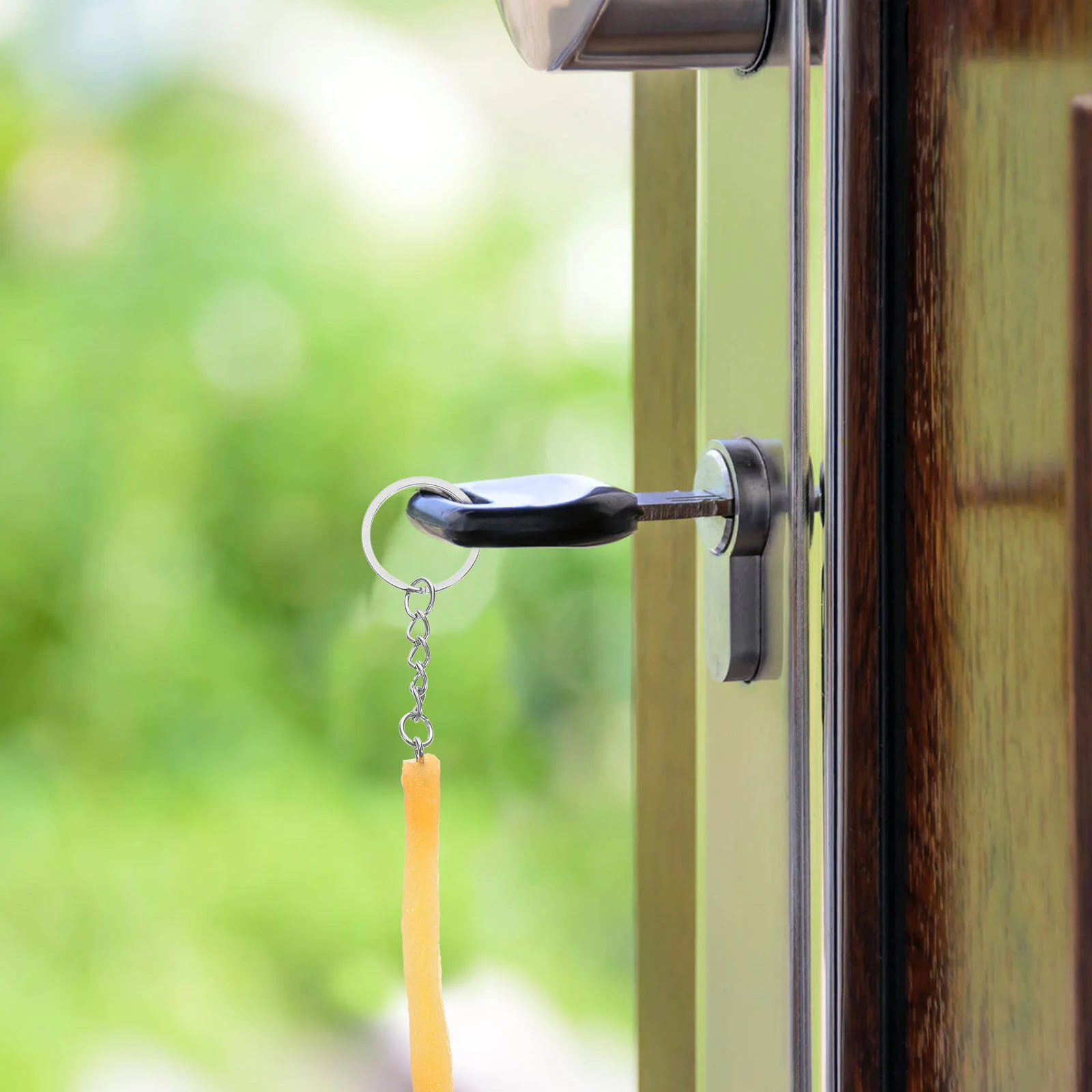 8 Pcs Phone Keychain Gift Food Imitation Keyring Hanging Novelty Pendant Fried Chips Pvc Miss