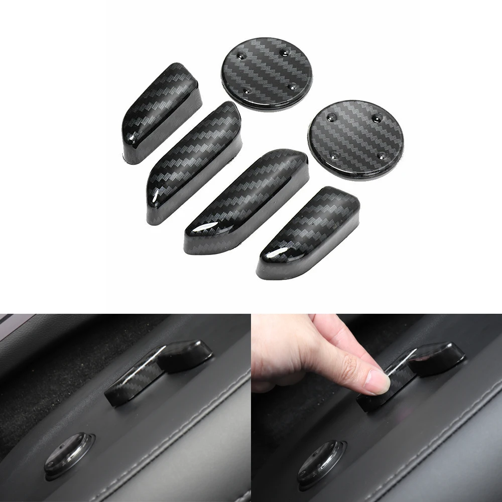 6 шт. регулируемые кнопки для сиденья из углеродного волокна Tesla Model X S 2012-2021