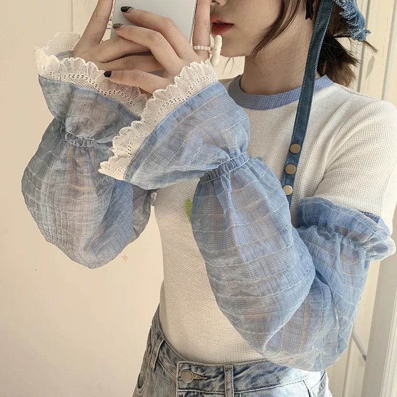 

Ice silk loose arm guard uv protection lace breathable summer sun protection ice sleeve sleeve for women cycling outdoor driving