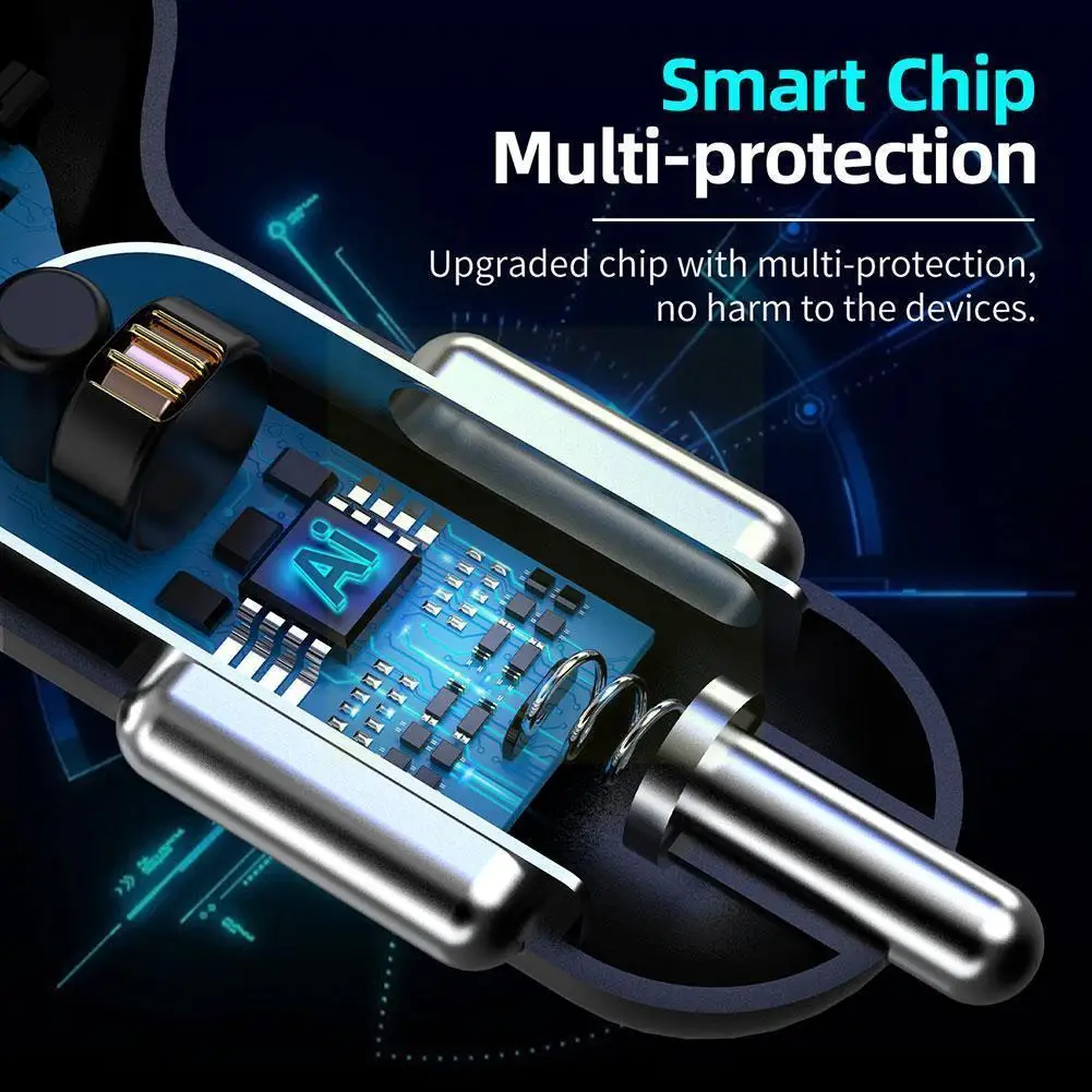 

4 Ports Usb Car Charge 48w Quick 7a Mini Fast Charging For 11 Mobile Phone Charger Adapter In Car Y4p4