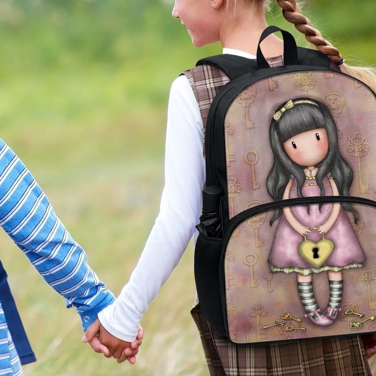 FORUDESIGNS Cartoon Girls Yikeluo Printing Backpack Elementary School Students Children High School Bags Schoolbag Kids Book Bag