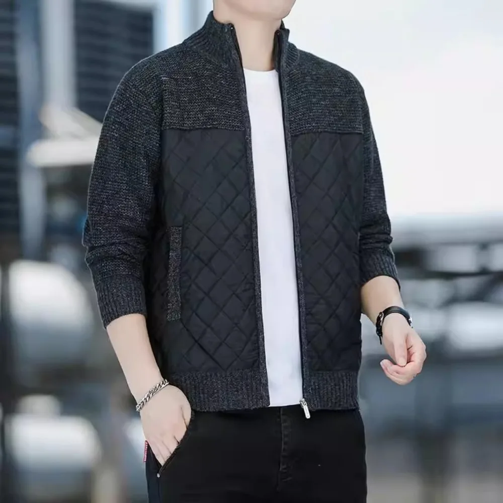 Мужские повседневные свободные свитера кардиган свитшоты на молнии мужской с