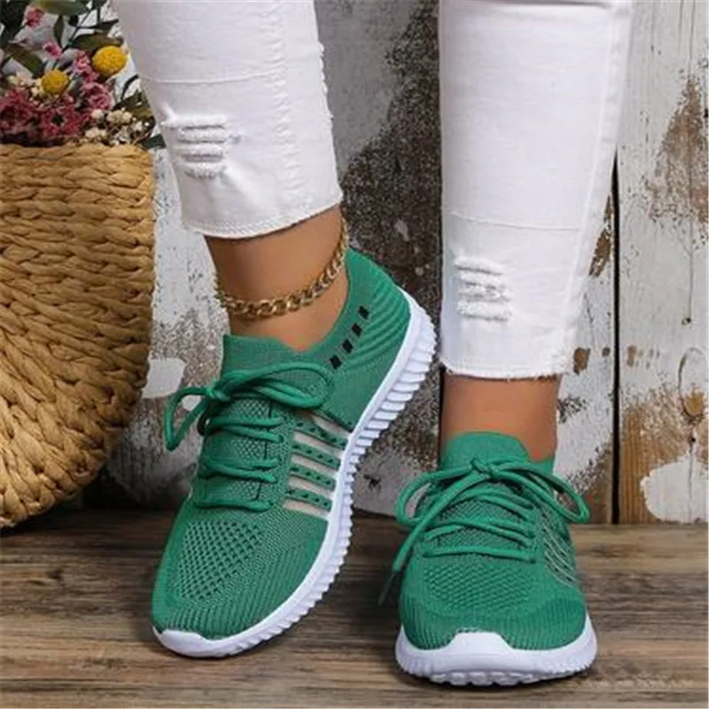 

Leopard Tennis Sneakers 2023 Spring Autumn New Mesh Breathable Sport Shoes Ladies Walking Running Flats Zapatos De Mujer