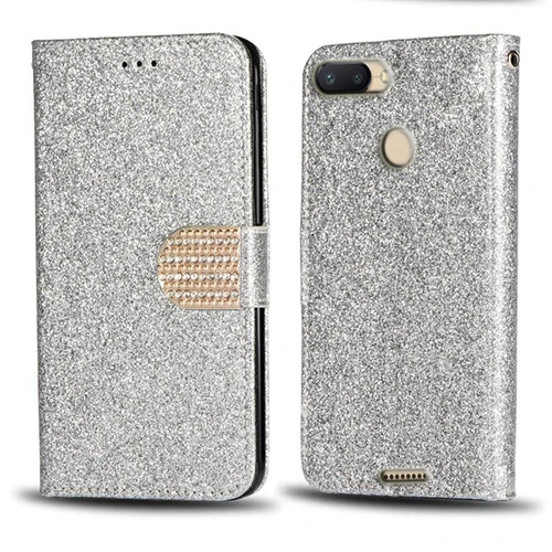 

Bling Diamond Leather Wallet Leather Case For Xiaomi Redmi 6 phone cover
