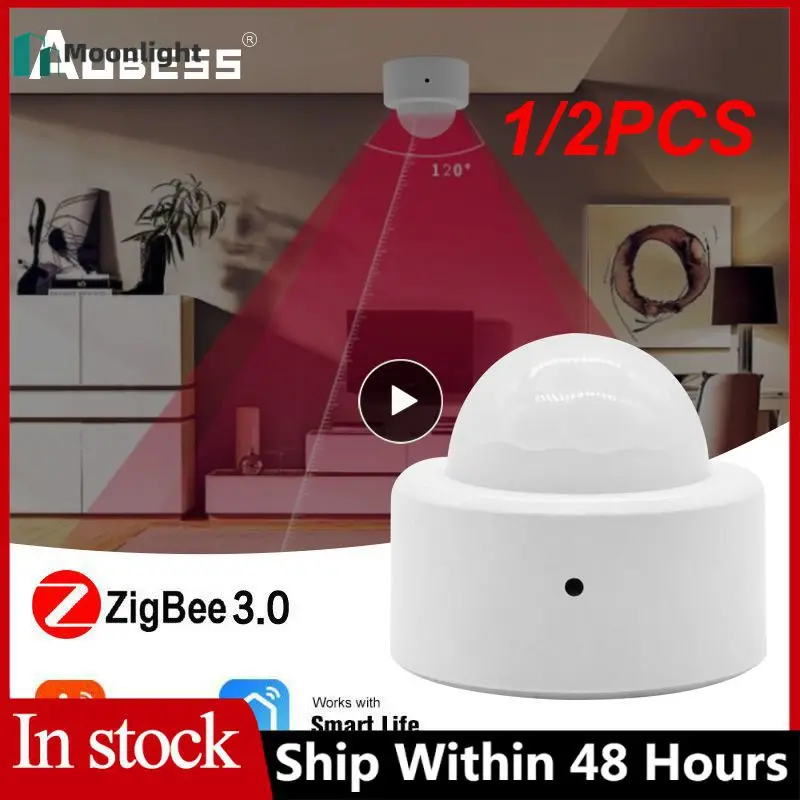 

1/2 шт., датчик движения Zigbee 3,0 человеческого тела с PIR-датчиком