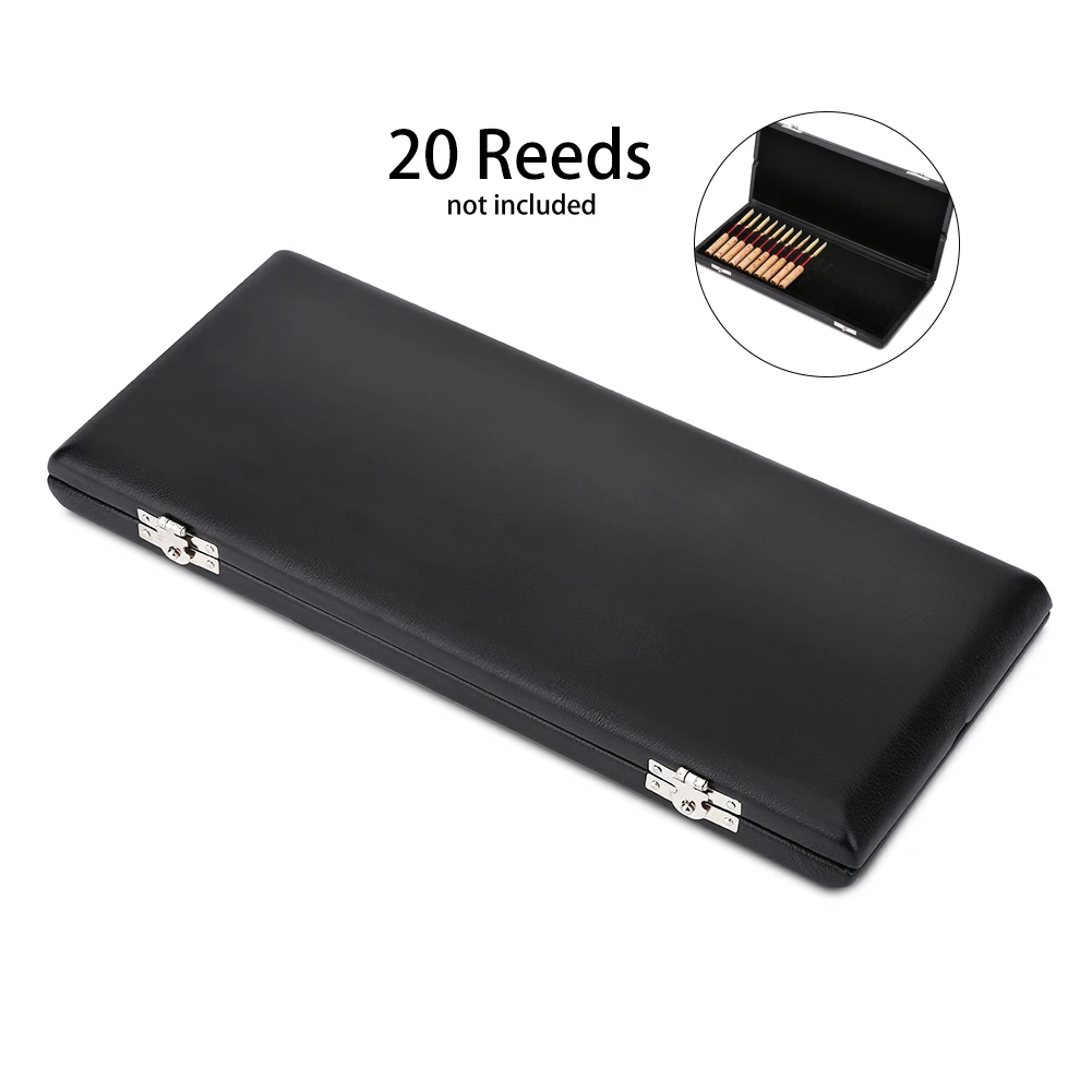 

Wooden + PU Leather Cover Reed Case Holder Storage Box