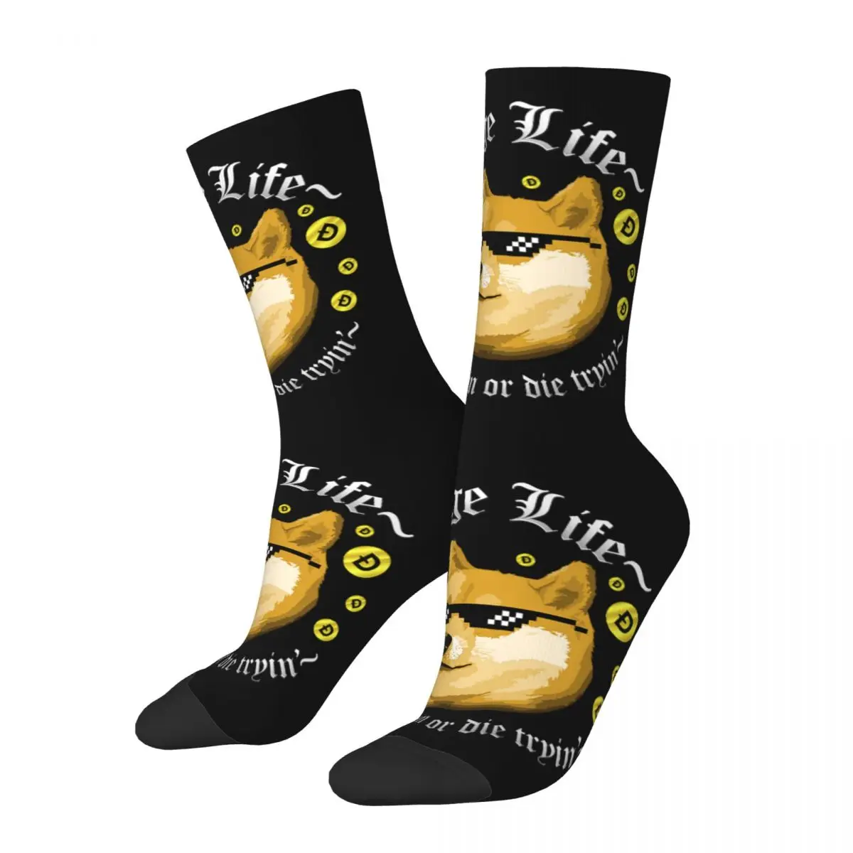

Doge Life Dogecoin носки для мужчин и женщин, Повседневные носки для биткоинов, криптовалюты, Btc, блокчеин, высококачественные носки в подарок