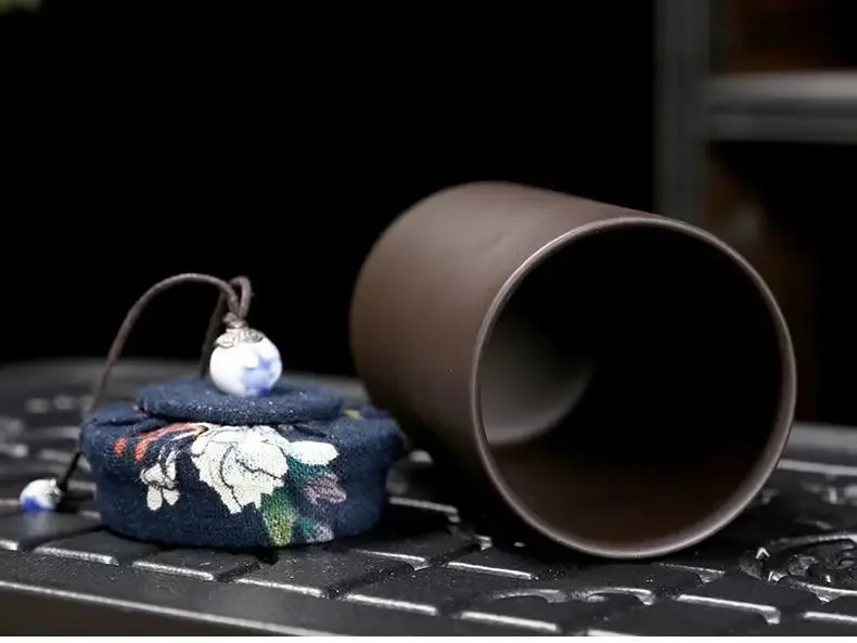 Портативный керамический чайный сервиз китайская традиция яркий с пакетиком