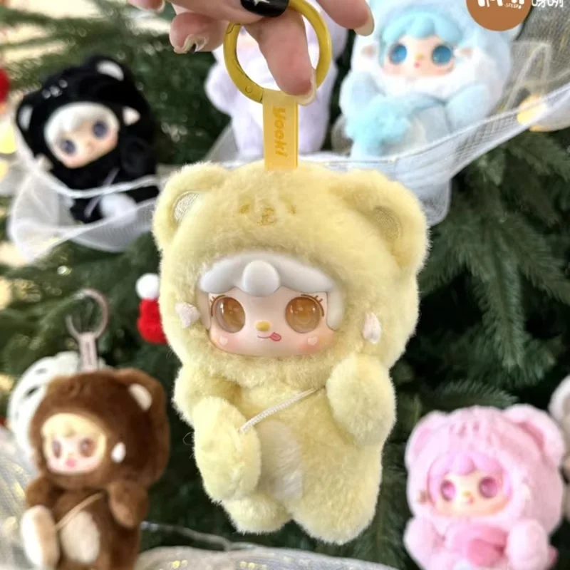 Фото Lamb Yooki 4-го поколения Bite Bear Series виниловая мини-слепая коробка милый настольный декор коллекция фигурка для детей Bestie Girl подарок на Новый год №2