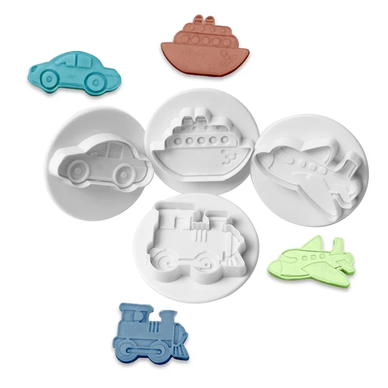 8 шт. автомобиль самолет поезд 3D кухонные аксессуары звездный плунжер резак для