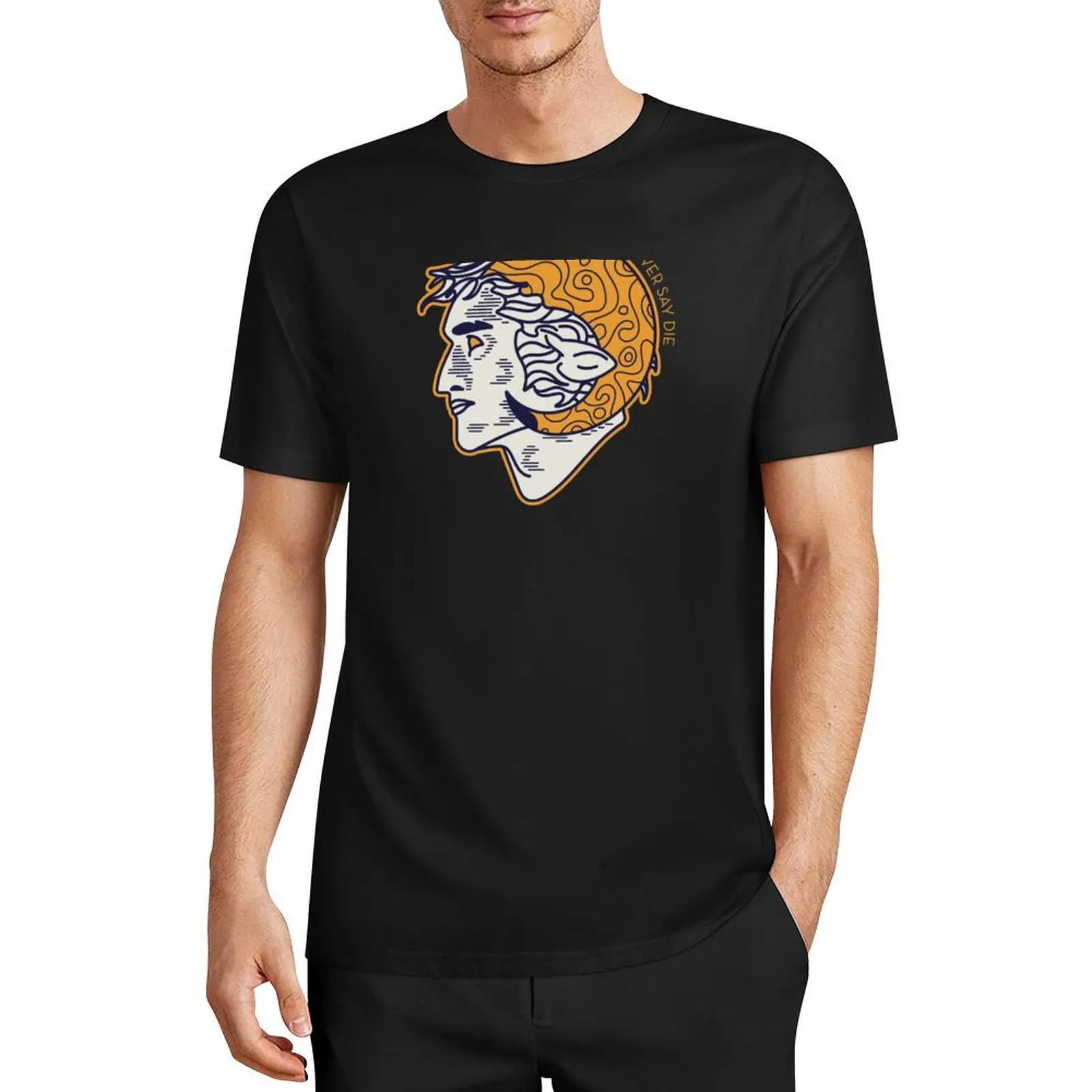 Saga-Moonies Never Say Die футболка для спортивных болельщиков с рисунком мужские футболки