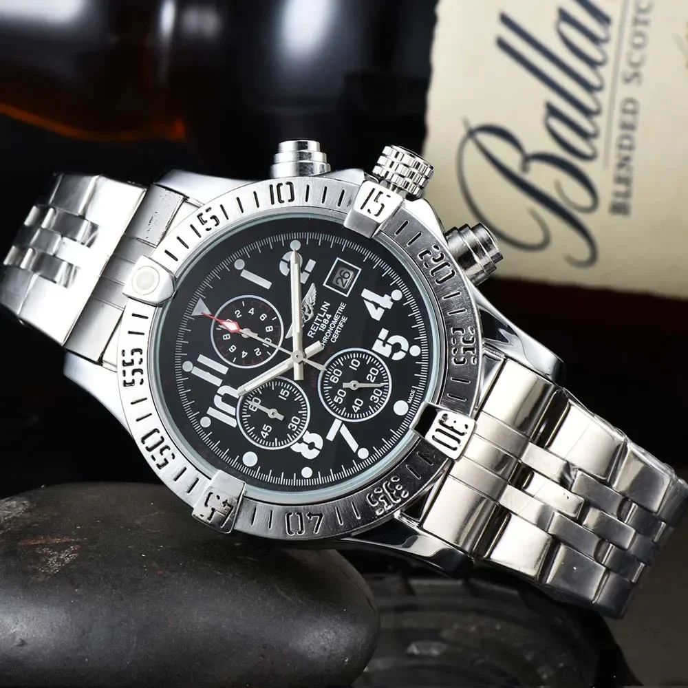

Top AAA+ Breitling Watches For Mens High Quality Luxury Automatic Date Wristwatch Business Sports Chronograph Waterproof Clocks