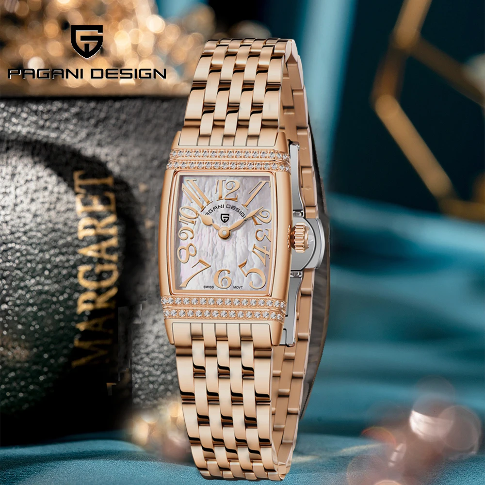 PAGANI DESIGN 2022 New Classic Women's Quartz Sport Watches Top Brand Sapphire Stainless Steel 50Bar Clock Watches For Women