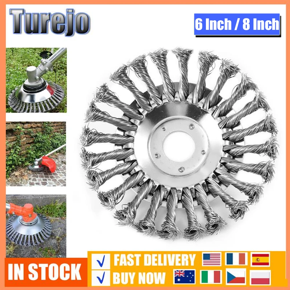 

21cm Grass Trimmer Head Steel Wire Garden Weed Trimming Tools Rounded Edge Grass Brush Cutter Removal For Garden Lawnmower 15cm