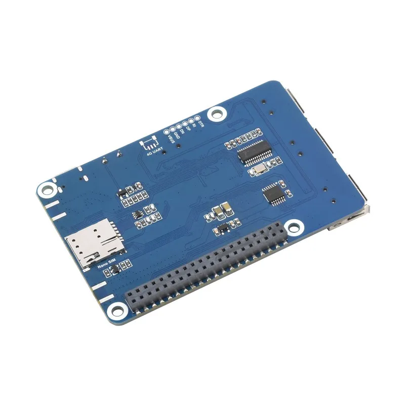 Фото Шляпа Cat-1/GNSS для Raspberry Pi, на базе модуля SIM7670G, глобальная поддержка многодиапазона LTE 4G Cat-1, позиционирование GNSS, 3x USB 2.0 №2