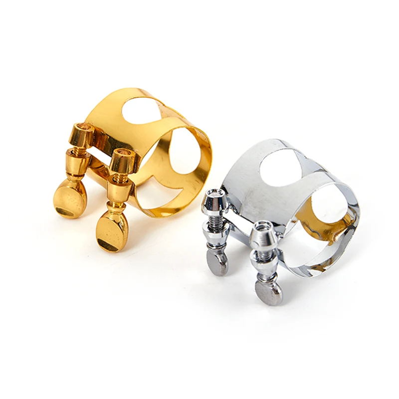 

Double Screw Adjustment Saxophone Ligature Compact Durable Sax Ligature For Alto Mouthpiece Reed Snap Ring Musical Accessories