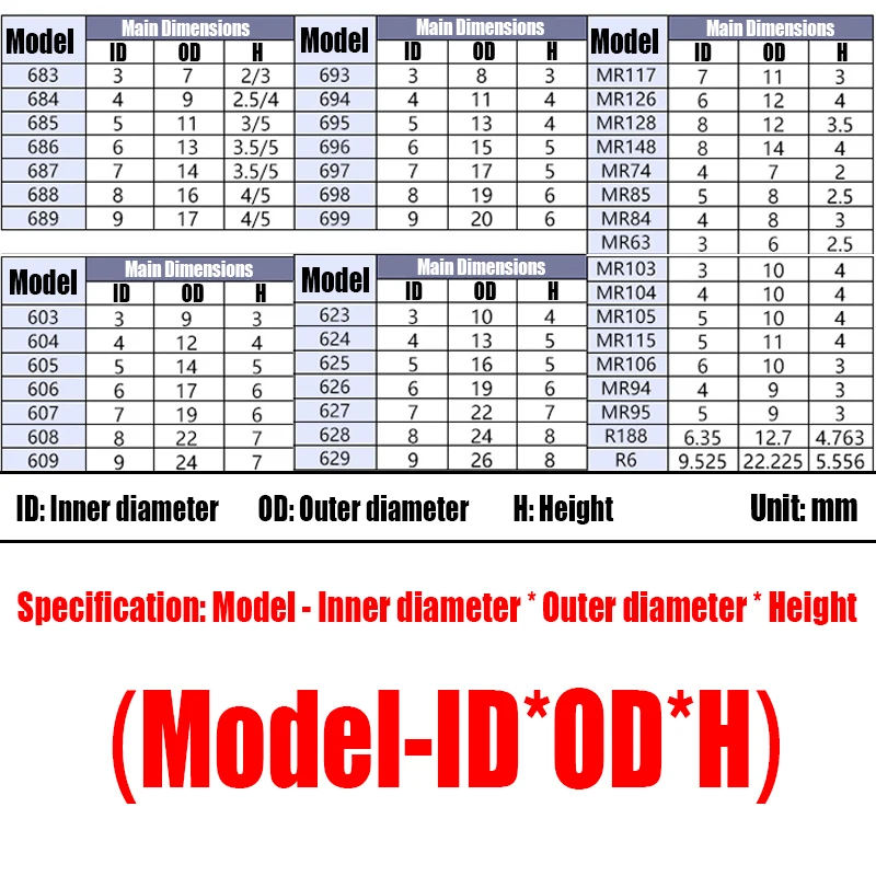 1 шт. циркониевая фотомагнитная деталь 6000 6001 6002 6003 6004 6005 6006 6200 6201 6202 6203 6204 6205 6206