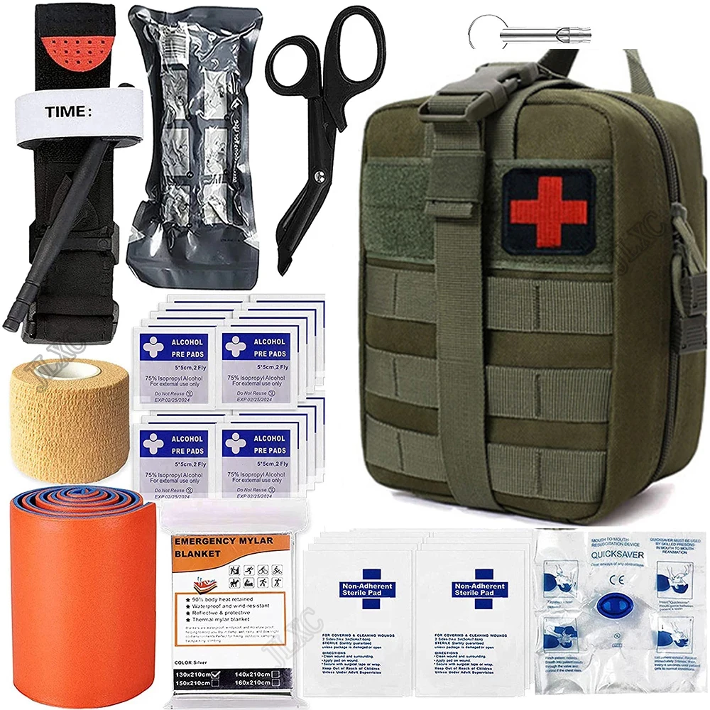 

2023 Mergency Survival First Aid Kit Military Tactical turnstile Admin Medical tourniquet Camping Gear Molle IFAK EMT for Trauma