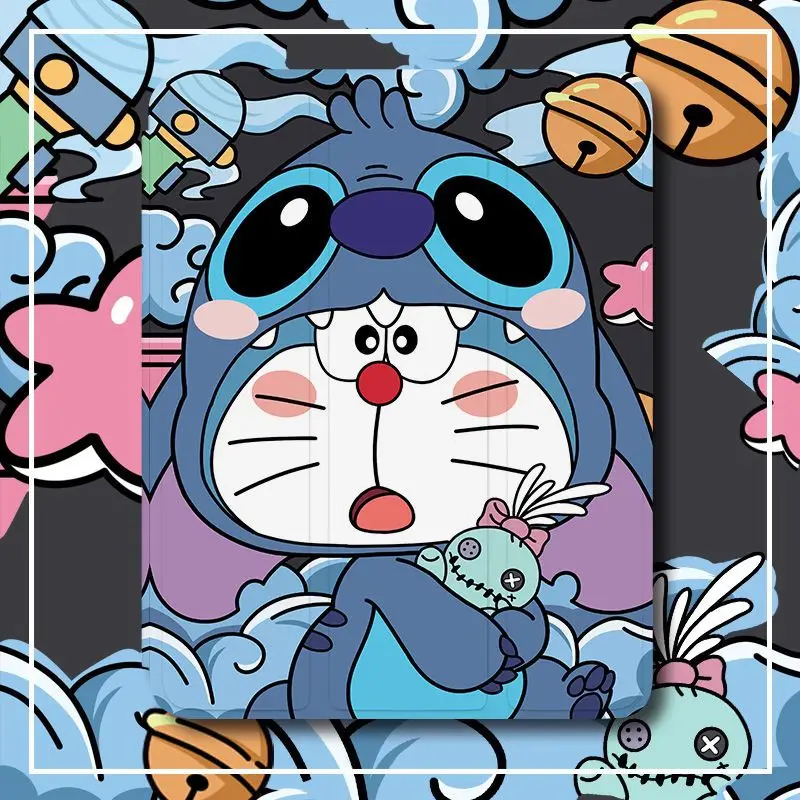 

Защитный чехол для Ipad Doraemon Mini 6, креативный прозрачный чехол 10,2 дюйма тройного сложения для Air5/4/3, 9/10 поколения