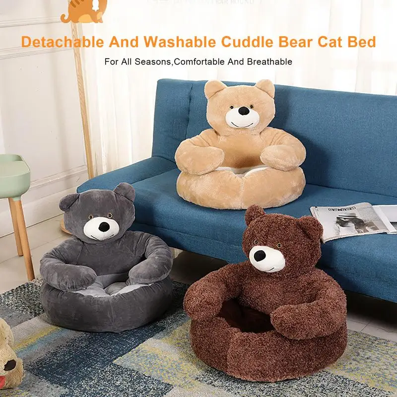 

Cute Bear Hug Dogs And Cats Sleeping Mat Plush Super Soft Bed For Small Medium Large Cats And Dogs Comfortable Winter Warm
