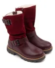 Сапоги детск.шерсть 22013  кожа, МОСКВА бордо