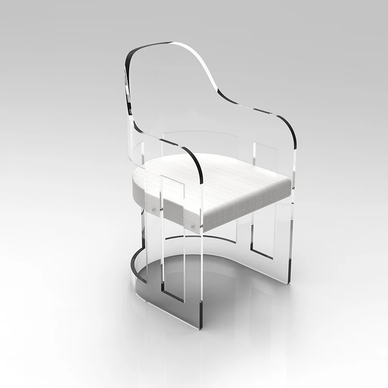 

Новое поступление уникальный дизайн современный новый дизайн роскошный Прозрачный Акриловый Обеденный стул акриловый стул подлокотник ст...
