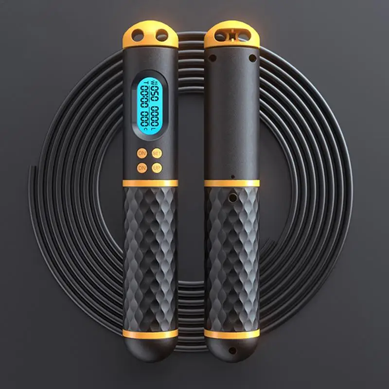 

2 In 1 Electronic Counting Jump Rope Gym Sport Equipment Fitness Weight Jumping Rope Training And Exercise 3m Skipping Rope