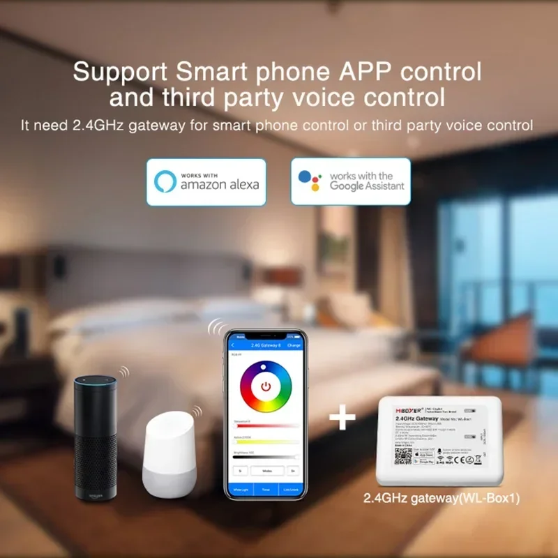 Miboxer FUT108 E14 4 Вт светодиодная свеча RGB + CCT прожектор переменного тока 110 В 220