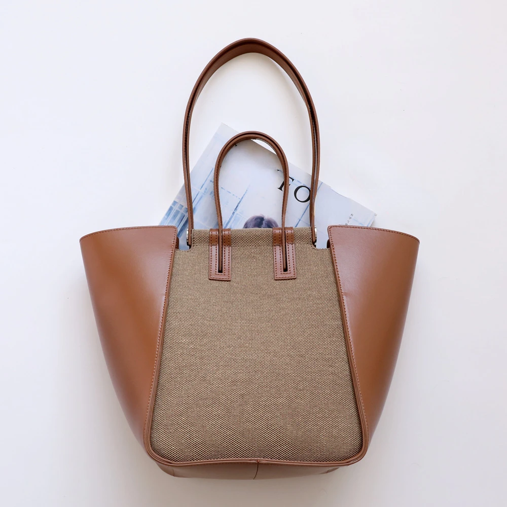 Новинка 2024 контрастная цветная лоскутная сумка большой вместимости женские