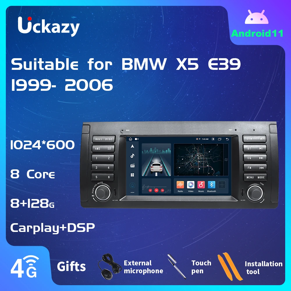 

2 din Android 11 Car Stereo For BMW X5 11 E53 E39 M5 1996-2003 Radio Multimedia GPS Navigation Audio Head unit Wireless Carplay