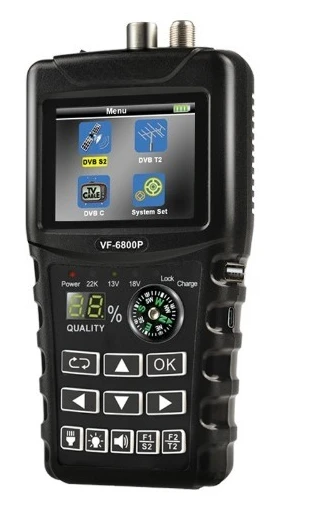 VF-6800P высокоточный искатель спутниковых сигналов, прибор для поиска спутников DVB-SS2S2X T2 C (art.: 3920db9335ef2) - 3920db9335ef2