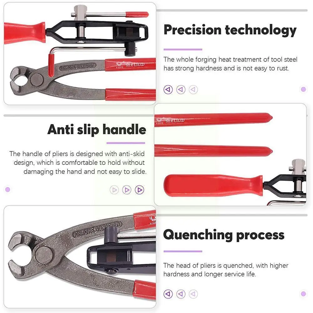 

For Exhaust Pipe Fuel Filter Car Banding Hand Tool Durable CV Kits Pliers Kit Joint Installer Car Boot Hand Tool Repairs Cl M4W2