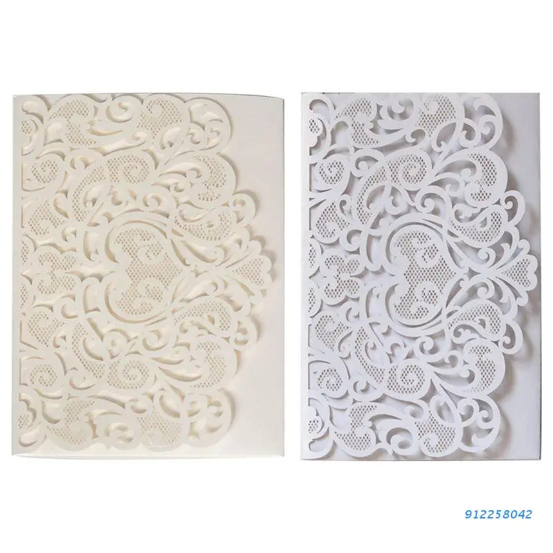 

10 шт. лазер вырезанные полые в форме сердца свадебные пригласительные открытки поздравительная открытка принадлежности для помолвки