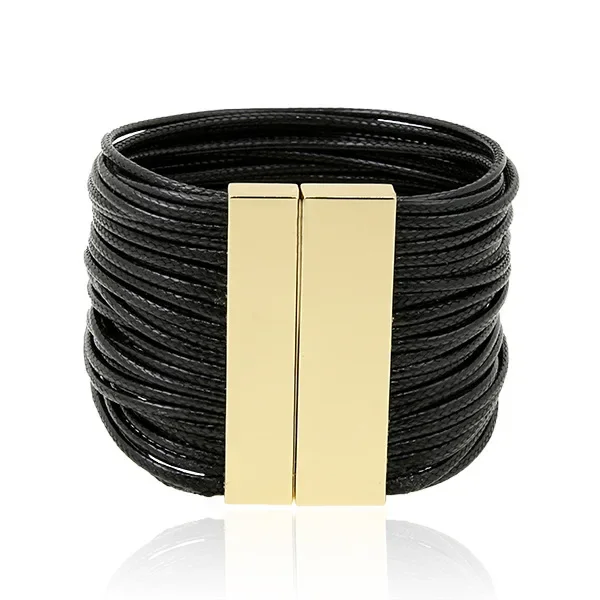 Браслет из многослойного воскового шнура в европейском и американском стиле