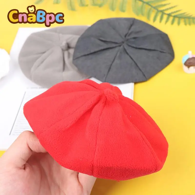 

Fashion 1Pc Doll-Hat Small Knitting Hat Salutation Hat for 25cm Dolls Wool Round Hat Toy Doll Fall and Winter Accessories
