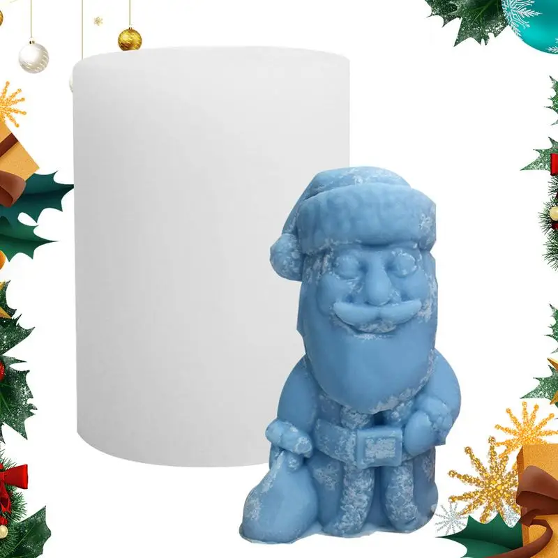 

Silicone Santa Candle Mold Dwarf Plaster Epoxy Mold Multifunctional DIY Wax Craft Candle Making Mold For Christmas DecorSupplies
