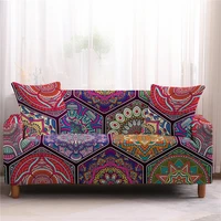 european retro floral print sofa cover spandex stretch all inclusive sofa chaise cover lounge corner sofa cover for living room