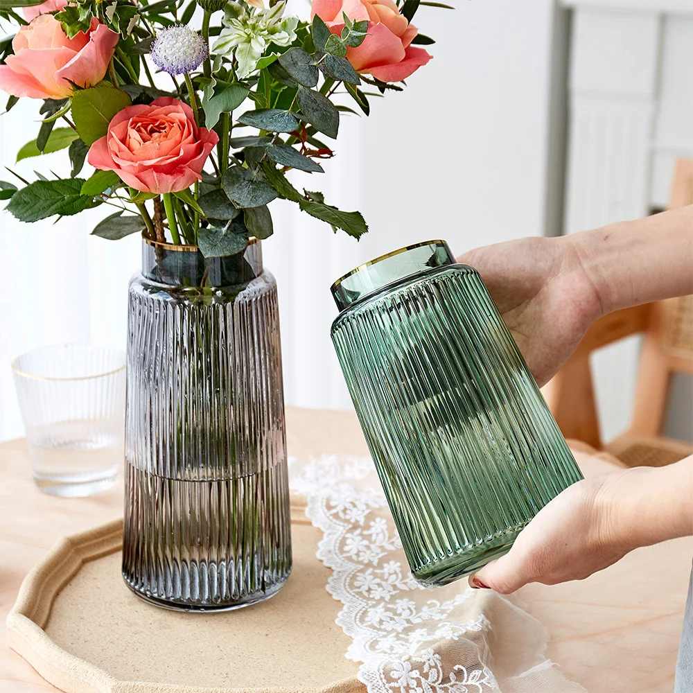 

Modern glass vase for home decoration, living room, dried flowers, flower vase, flower vase for decoration, terrarium gifts