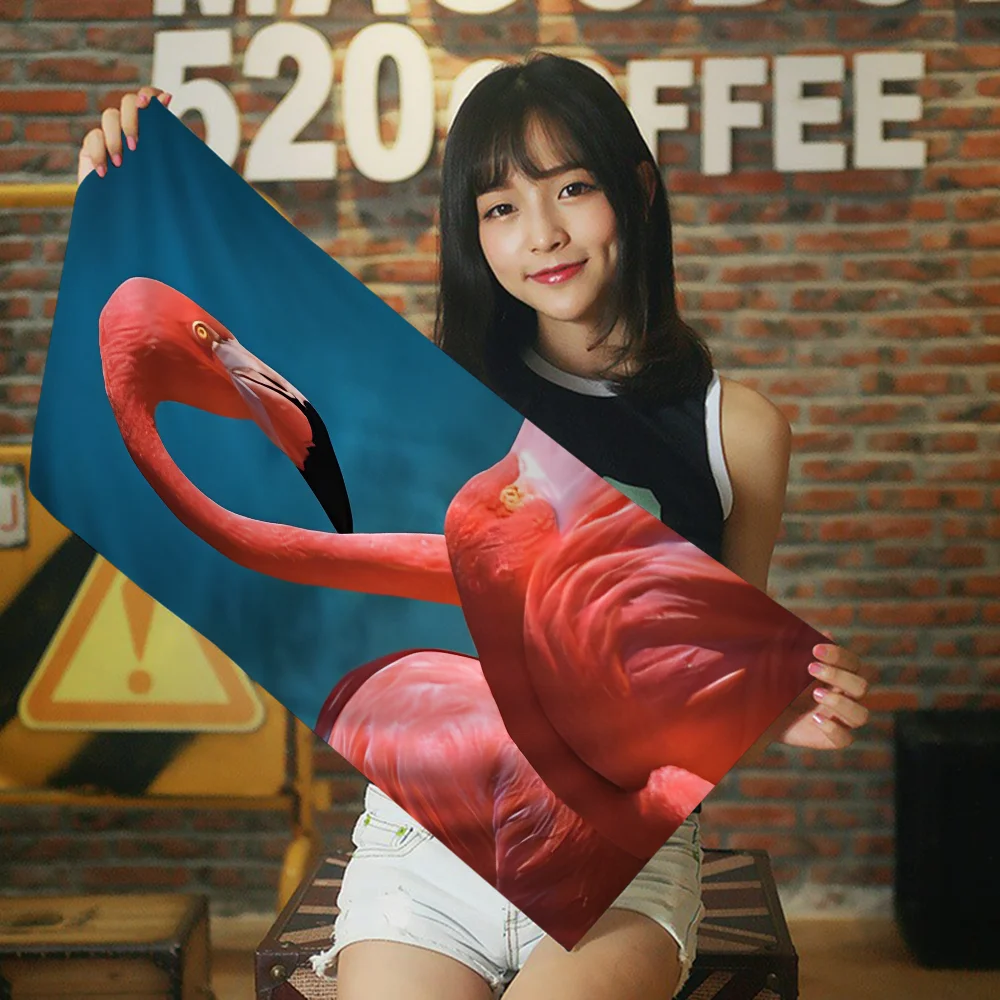 Пляжное полотенце из микрофибры с принтом фламинго альпинизм йога пляж плавание