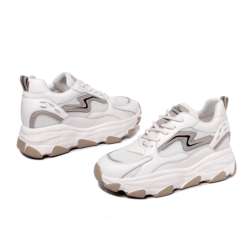 Женские беговые кроссовки из натуральной кожи дышащая Спортивная обувь для бега