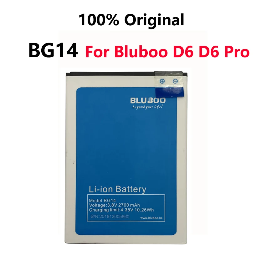 100% Оригинальный BG14 3 8 в аккумулятор 2700 мАч для Bluboo D6 / Pro высококачественные