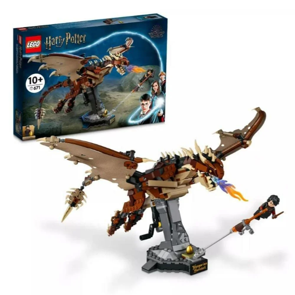 

LEGO Harry Potter Hungarian Horntail Dragon Building Kit + Bonus Mystery Minifure Toy for Kids Birthday Gift 76406 (671Pieces)