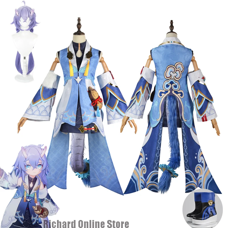 

Новинка, парик для косплея BaiLu, обувь для костюма игры хонькай, звезда, рейка, костюм для косплея, костюм для девочки в старинном стиле, Униформа, карнавальный наряд, парик байлу