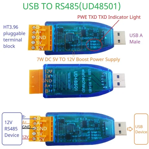 2 в 1 5 В/12 В выход USB к RS485/RS232/TTL конвертер WIN11 MAC LINUX MAX485 MAX232 для Arduino ESP32 ESP8266