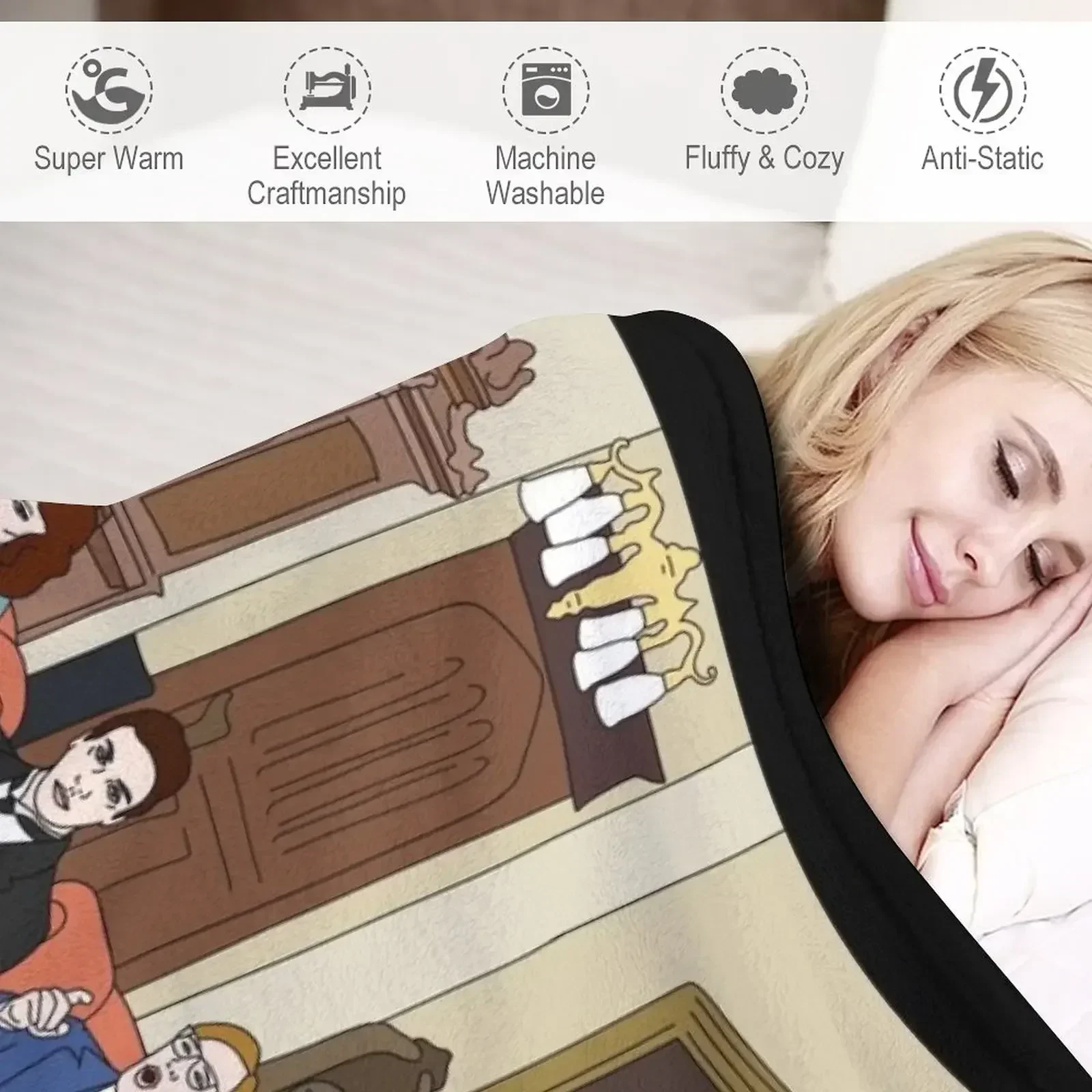 Одеяло Последний вечер в особняке Бодди Retros Гигантские одеяла для дивана