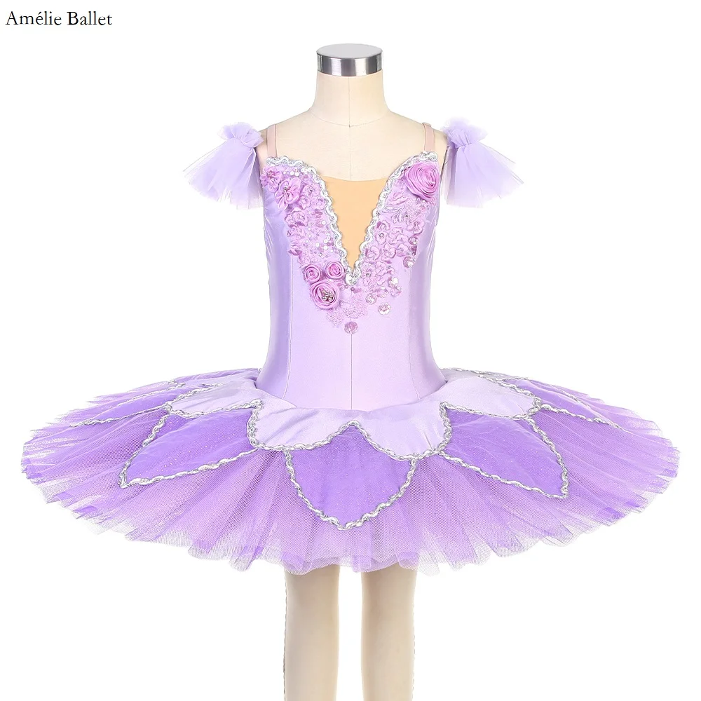 

BLL522 Lilac Spandex with Purple Tulle Ballet Tutu Girls & Women Stage Performance Ballet Costume Competition Ballet Tutu