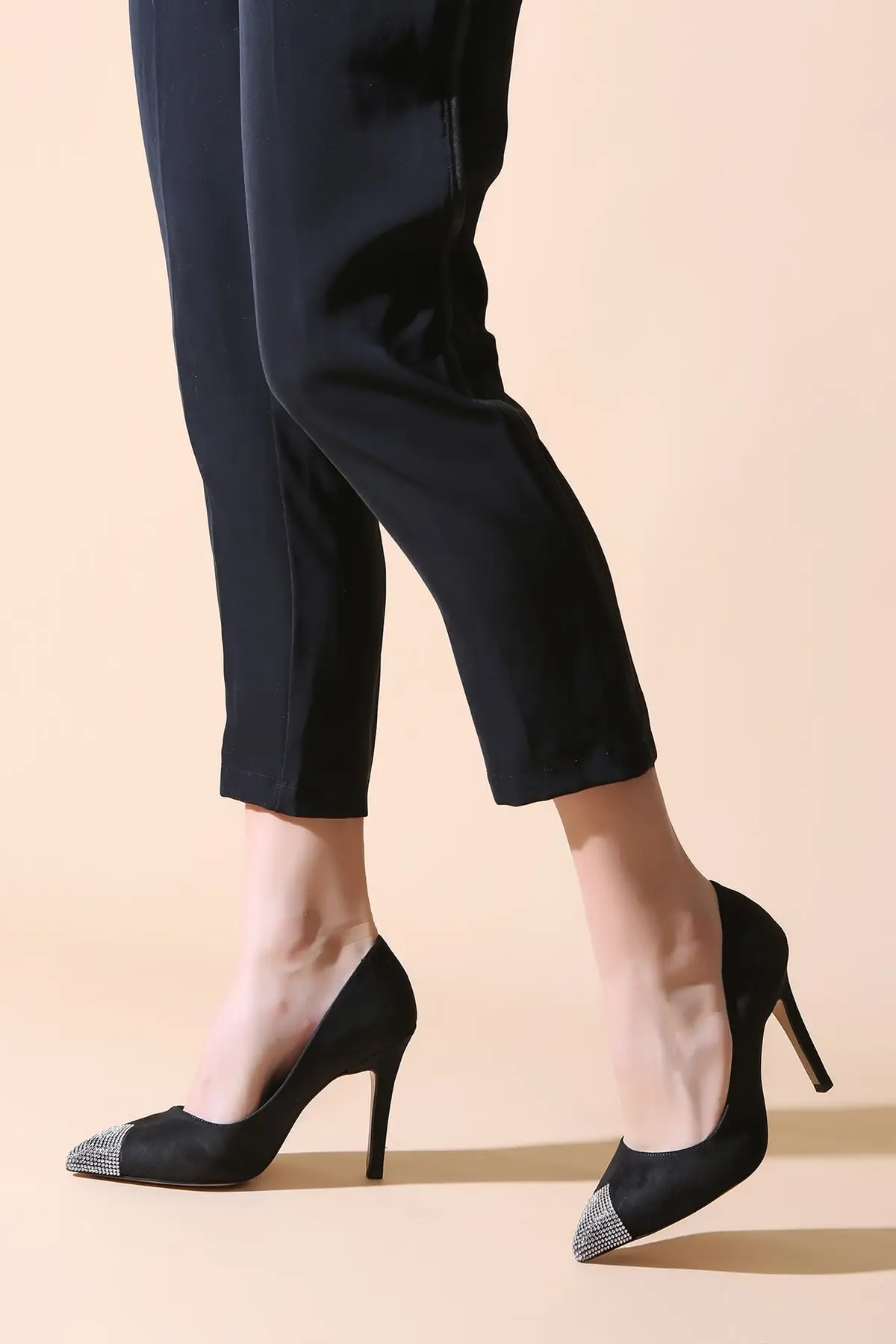 

Women's Evening Dress Stylish Fashion Shoes Nose Stone Mirror Heels Shoes