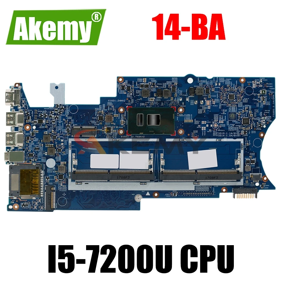 

Материнская плата для ноутбука HP Pavilion X360 14-BA с процессором I5-7200U 16872-1/2 448.0C204.0021 926714-001 926714-601 100% полностью протестирована