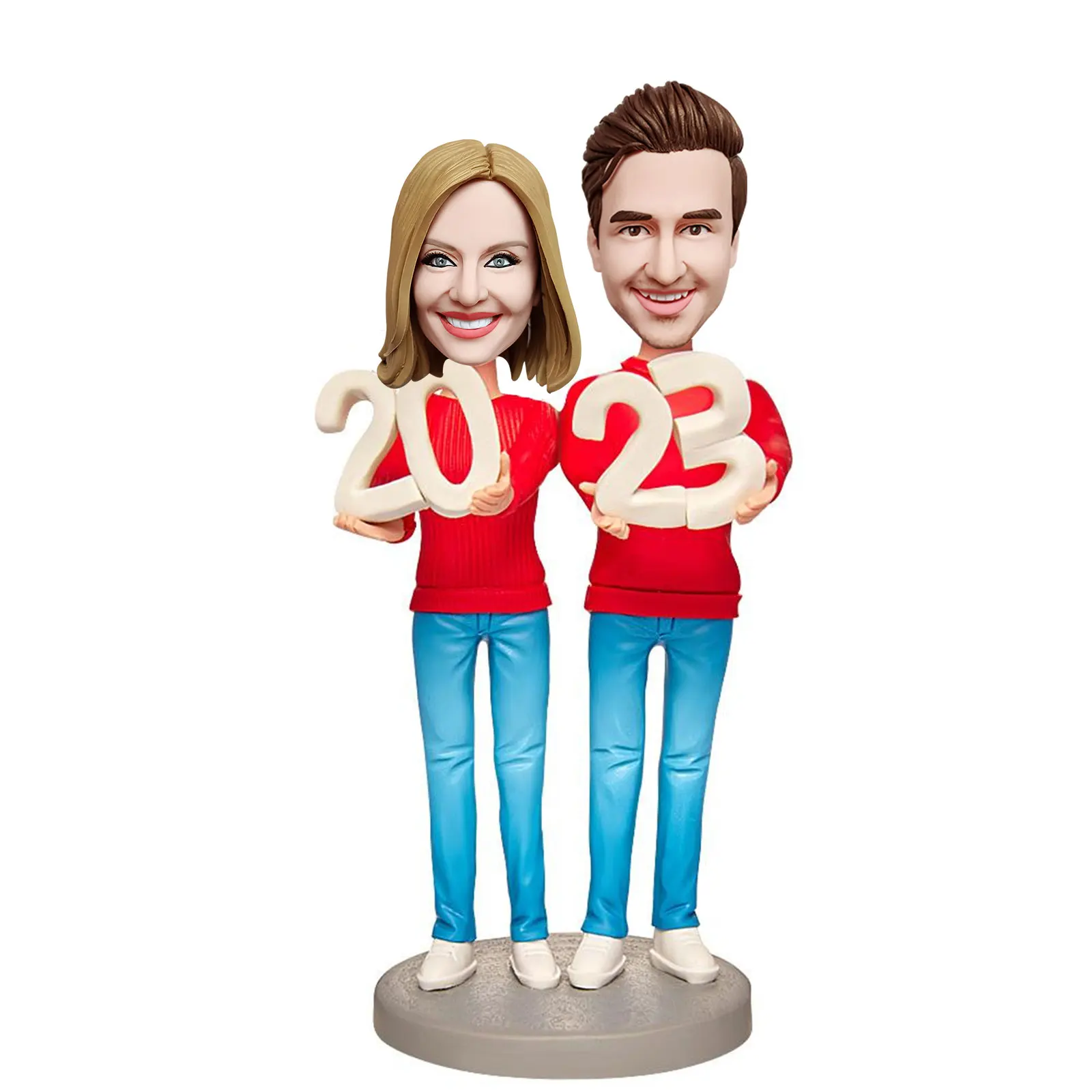 

2023 New Custom Bobblehead Couple, bobblehead Personalized Valentine's Day Gifts For Your Lover Boyfriend Girlfriend-