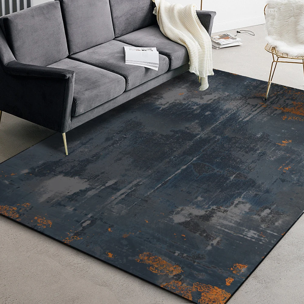 

American Retro Dark Industrial Style Living Room Carpet Sofa Coffee Table Mat High Quality Study Rug Corridor Entrance Doormat